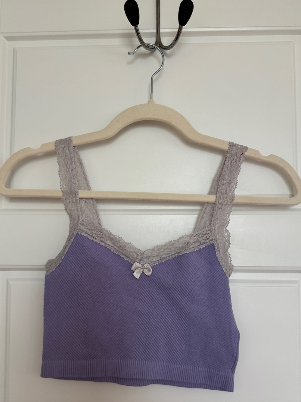 Out From Under  Crop Tank in Purple Size XS Small